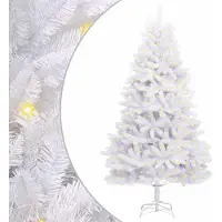 Syfax Künstlicher Weihnachtsbaum 300 LEDs PVC und Stahl Weiß
