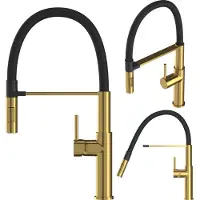 Granitan - Küchenarmatur - Spültischarmatur - 360° schwenkbar - Gold - 47 cm - SORIA