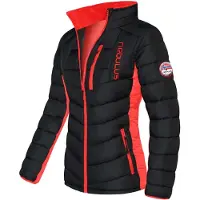 Nebulus GRAFFITY Winterjacke Damen, warme Outdoorjacke, praktische & vielseitige Übergangs- & Winterjacke, P4771 - Damen, schwarz-rot, L/40