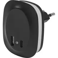 Osram LED-Steckdosen-Nachtlicht LUNETTA EDGE, schwarz Sensor