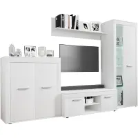 VCM TV Möbel | 4-tlg. Wohnwand mit ausreichend Stauraum | Fernsehschrank | Anbauwand – Usilo L
