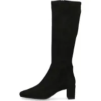 Caprice Stiefel , Damen, Gr. 42, Synthetik Textil, XS-Schaft, schwarz, Schuhe Stiefel, Blockabsatz, Abendschuh, Langschaft-Stiefel mit Innenreißverschluss