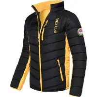 Nebulus GRAFFITY Winterjacke Herren, warme Outdoorjacke, praktische & vielseitige Übergangs- & Winterjacke, P4767 - Herren, schwarz-gelb, S
