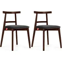 Konsimo Esstischstühle 2 St "LILIO", Graphit, Buchenholz, Vintage, 47x76,5x45cm