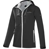 Black Crevice - Damen 3 Lagen Hardshell Jacke I Regenjacke | Schwarz | Größe: 40
