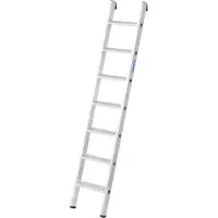 Krause Anlegeleiter , TRBS 2121-2, Arbeitshöhe 2900 mm, 7 rutschfeste Profilstufen mit T 80 mm, Fußstopfen, Aluminium