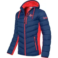 Nebulus Winterjacke MERIK Herren, warme Outdoorjacke, praktische & vielseitige Übergangs- & Winterjacke, P4800 - Herren, navy-rot, L