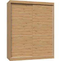 Top E Shop Topeshop IGA 160 ART C KPL, Eiche, Garderobe, 7 Regale, 2 Tür(en), Eiche, Partikelbord