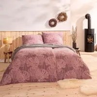 Estella Ateliers Edel-Flanell- Bettwäsche-Garnitur Modena Farbe rost Größe 135x200 + 80x80