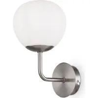 Maytoni Wandleuchte Erich, nickelfarben, Glas/Metall, 1-flg.