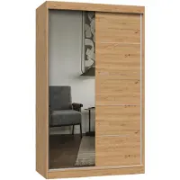 Top E Shop Topeshop IGA 120 ART A/C, Eiche, Garderobe, 7 Regale, 2 Tür(en), Eiche, Partikelbord