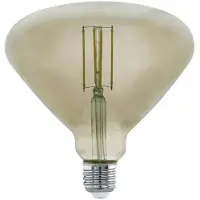 Eglo LED E27 dimmbar, Smoky Vintage Glühbirne in MID Size Ø 15 cm