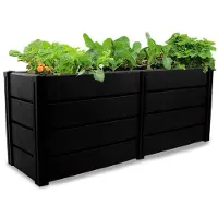 KHW Hochbeet "Demeter XL - schmal", grau (anthrazit), B:158cm H:61cm T:44cm, Polypropylen, Pflanzgefäße, Hochbeet, MADE IN GERMANY BxTxH: 158x44x61 cm