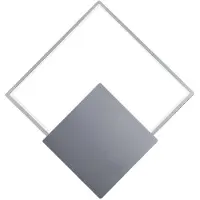 LINDBY LED-Wandlampe Anays, 32 cm x 32 cm, chrom/klar