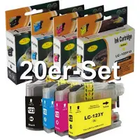 Starlet24 D&C Tintenpatronen ersetzt Brother L-123x-20er Set (BK/C/M/Y)