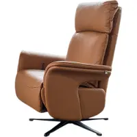 KAWOLA Sessel NAMA Relaxsessel drehbar Leder braun