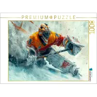 CALVENDO Puzzle Eishockey, Einsatz für den Sieg | 1000 Teile Lege-Größe 64 × 48 cm Foto-Puzzle für glückliche Stunden