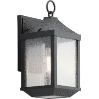 Kichler Elstead Springfield Außen-Wandleuchte E27 34cm alt Schwarz IP44