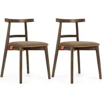 Konsimo Esstischstühle 2 St "LILIO", Beige, Buchenholz, Vintage, 47x76,5x45cm