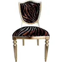 Casa Padrino Art Deco Luxus Esszimmer Stuhl Leopard / Gold - Luxus Hotel Möbel