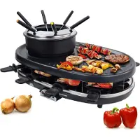 Syntrox Germany 3 in 1 Raclette-Grill-Fondue Appenzell für 8 Personen