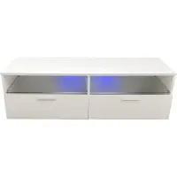Vdd TV-Schrank Sideboard Sieno - Medienmöbel Spielaufbau - LED-Beleuchtung - weiß