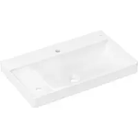 Hansgrohe Waschtisch Xelu Q 800x480mm, m 2 HL, o. ÜL, Abl. li, weiß