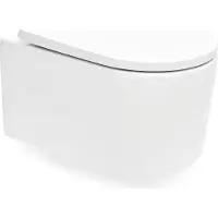 Siko SAT Wand-WC mit Tornado-Spülung und WC-Sitz mit SoftClose, glänzend weiß