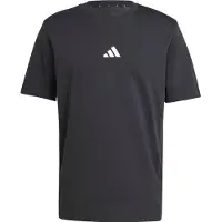 Adidas Herren T-Shirt Small Logo Single Jersey Tee JE9024 L - Black/White - L