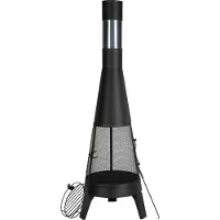 Zerbaco Terrassenofen Gartenkamin Aztekenofen Chimenea Feuerstelle φ508x1495mm
