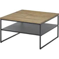 Freiraum Couchtisch >MINERAL< in Eiche, Massivholz / Metall - 70x40x70cm (BxHxT)