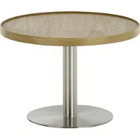 Freiraum Couchtisch >MONTEVERDE< in Eiche furniert, Holzwerkstoff/ Metall - 40x60cm (HxD)