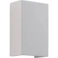 LINDBY Wandleuchte Colja, eckig, Höhe 16 cm, Gips, weiß