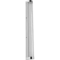 Ledvance ORBIS Tube LED-Spiegel-/Wandleuchte, Chrom, Glas mit Blaseneffekt, 12W, 1200lm, dimmbar, 3000/4000K über Wandschalter einstellbar, 60cm Durchmesser, IP44 Schutz vor Fremdkörpern/Spritzwasser