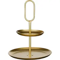 Mica Decorations Rama Etagère 2-stöckig - L28 x B28 x H36 cm - Metall - Gold
