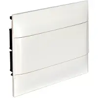 Legrand 135161 Practibox S UP-Hohlwandverteiler, mit Kunstofftür, weiss, 1x 12 Module