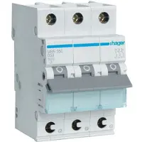 Hager MBS350 Leitungsschutzschalter 3 polig 6kA B-Charakteristik 50A QuickConnect 3 Module