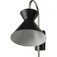 Osram Wandleuchte Decor Waist, Stahl, schwarz, E27, Stecker