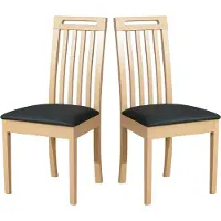 LeafDesign Esszimmerstuhl, Holz Eiche Massiv Stuhl Stühle Küchenstuhl - Set 2x Roma 10 sonoma
