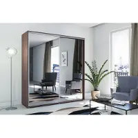 FURMEB Patryk Hojka FurMeb24 Schiebetrenschrank A1 20021562 cm â Schokolade - mit Spiegel