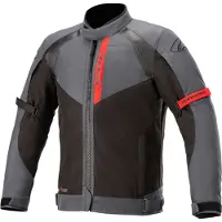 Alpinestars Headlands Drystar Motorrad Textiljacke, schwarz/grau/rot, S