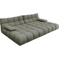 KAWOLA Big Sofa VIVIEN Feincord olivgrün
