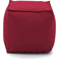 Talamo Italia Puff Annalaura, Multifunktionshocker, 100% Italy, Relaxsessel aus gepolstertem Stoff, Cm 45x45h45, Rot
