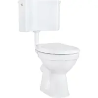 BELVIT WC Set Taharet Wandanschluss mit Bidet Funktion, Softclose Sitz und Eck Aufputzspülkasten AP2001
