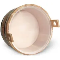 Blumenberg Fußbadewanne Standard aus Holz Lärche natur mit Kunststoffeinsatz