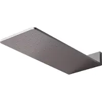 Steinberg Serie 390 Wall Rain Kopfbrause, mit direktem Wandanschluss, mit Easy-Clean, 600x250mm, 3905661BGM