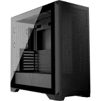 Modecom Volcano Expanse T PC-Gehäuse, Schwarz, Midi Tower, ohne Lüfter, Sichtfenster aus gehärtetem Glas, kompatibel mit ATX Mainboards