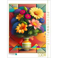 CALVENDO Bunter Frühlingsstrauß in einer stylischen Vase - Foto-Puzzle', 1000 Teile, 1000 Stück(e), Kunst