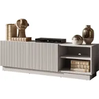Mirjan 24 TV-Lowboard Liverti 150 2D, Stilvoll Wohnzimmer, Lowboard mit zwei Drehtüren (Farbe: Cashmere)