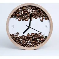 Tulup Holzuhr 20fi cm wanduhr - Kaffeebohnen